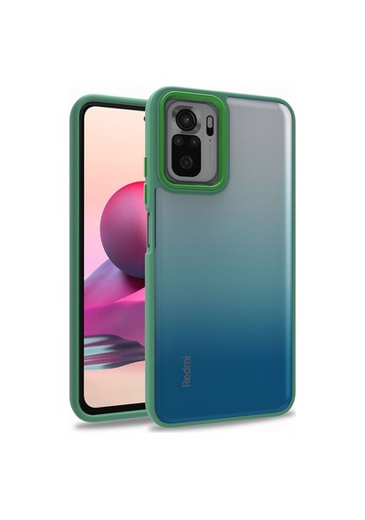 Xiaomi Redmi Note 10 Kılıf Zore Flora Kapak Yeşil