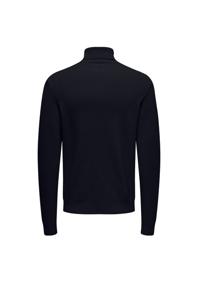 Only & Sons Onsphil Reg 12 Struc Roll Neck Knit Noos Erkek Mavi Kazak - 22023202