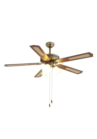 Reyo Lodos Ahşap 132cm İpli Bakır Motor 3 Lambalı Tavan Vantilatörü Ahşap