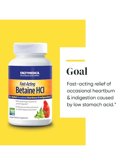 Betaine Hcl Acid-active Protease Blend Mucosave Fgnatural Digestive Health & Wellnessfor Relief Of Occasional Heartburn & Indigestion Mineral