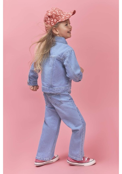 Defacto Kalp Patchli Pamuklu Pantolon Kız Bebek H0368A526SM