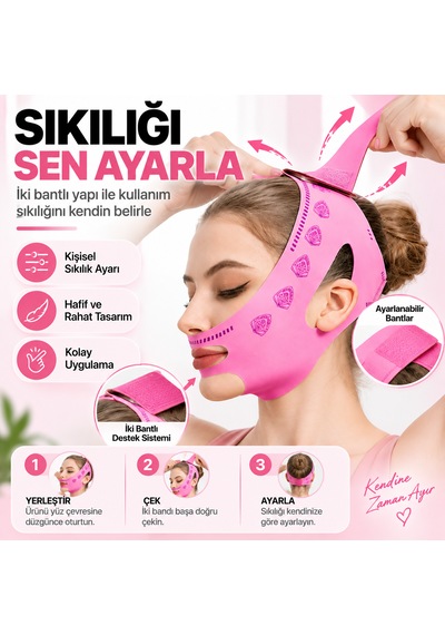 Yüz Korsesi Çene Ve Gıdı Bandı Ayarlanabilir Yüz Bakım Korsesi