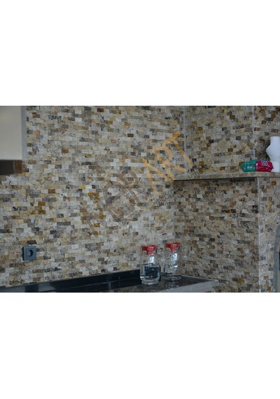 Tv Ünitesi Için Scabos Patlatma Taş Fileli 2,5X5Cm