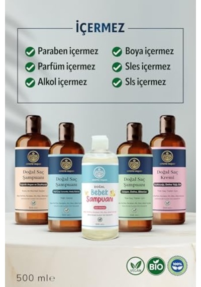 Ayrex Isırgan Defne Biberiye Özlü Tüm Saç Tipleri İçin Besleyici Ve Onarıcı Şampuan 500 Ml