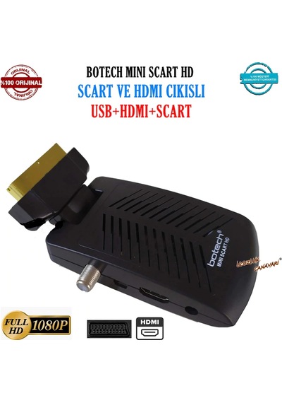 Botech Mini Scart Full Hd Usb Uydu Scart Girişi Hdmi Girişi