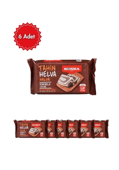 Koska Kakaolu Helva 500 Gr X 6 Paket Ekonomik Avantaj Koli