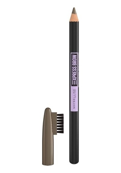 Maybelline New York Express Brow Shaping Pencil - Medium Brown Doğal Balmumu Formülü, Doğal Efekt Tonu, Disiplin Ve Yapı, Uzun Ömürlü Dayanıklılık 00