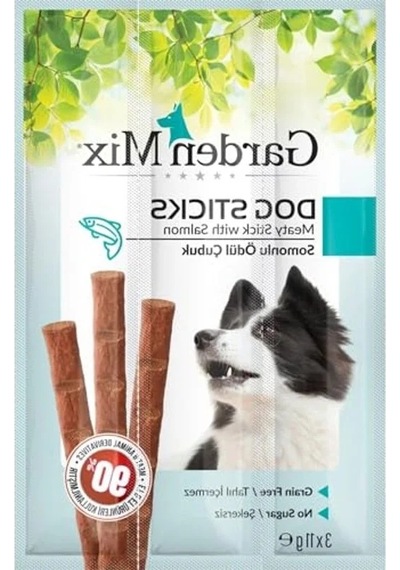 3'lü Somonlu Köpek Stick Ödül, Lezzetli Ve Sağlıklı