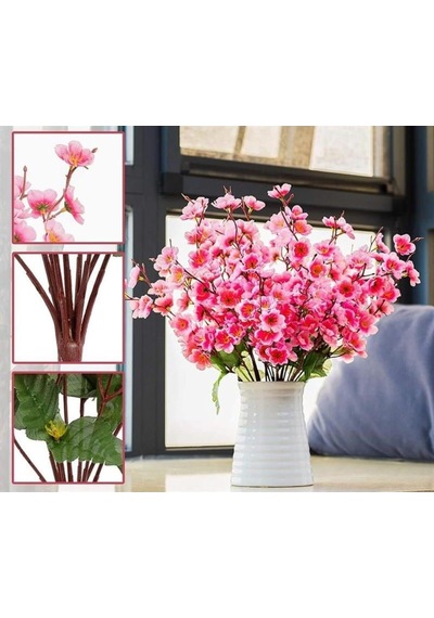 Yapay Çiçek Bahardalı Japon Kiraz Çiçeği 9 Dallı 57cm Pembe Diğer