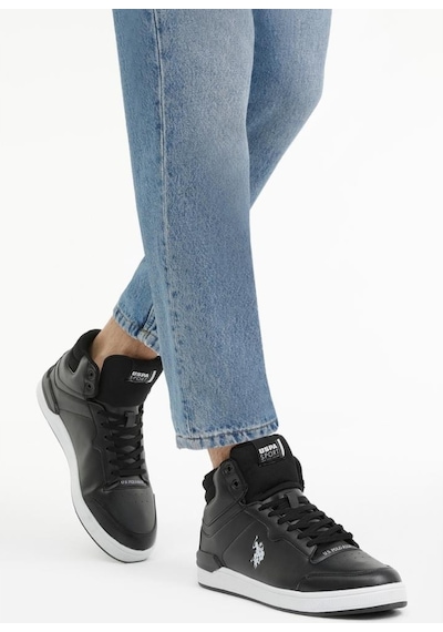 U.s. Polo Assn. Orıon Siyah Erkek High Sneaker Siyah Beyaz