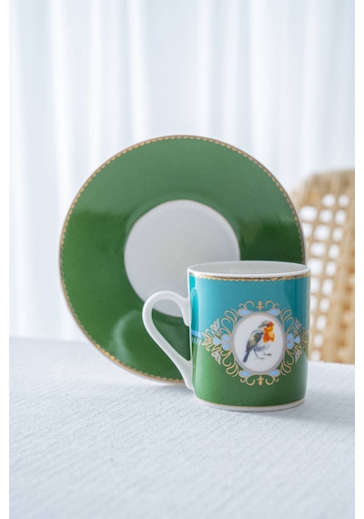Acar Cybil 6 Kişilik Porselen Kahve Fincan Takımı - 90 Ml Renkli