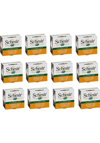 Schesir Tavuklu ve Aloe Veralı Konserve Yetişkin Köpek Maması 12 x 150 G