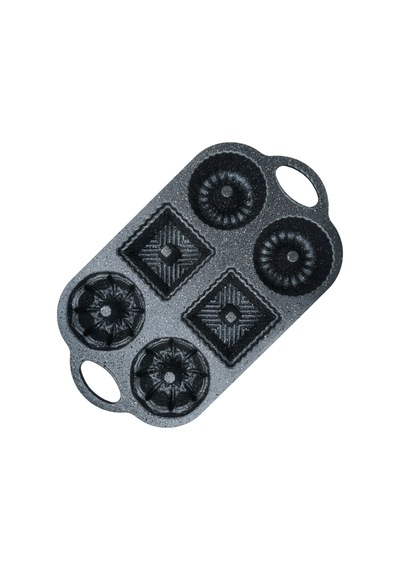 Hexa 6'lı Muffin Döküm Kek Kalıbı Antrasit Antrasit
