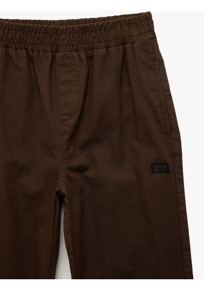 Koton Pamuklu Rahat Kalıp Beli Lastikli Cepli Gabardin Pantolon Kahverengi 6skb40117tw Kahve Koton Pamuklu Rahat Kalıp Beli Lastikli Cepli Gabardin Pantolon Kahverengi 6skb40117tw Kahve