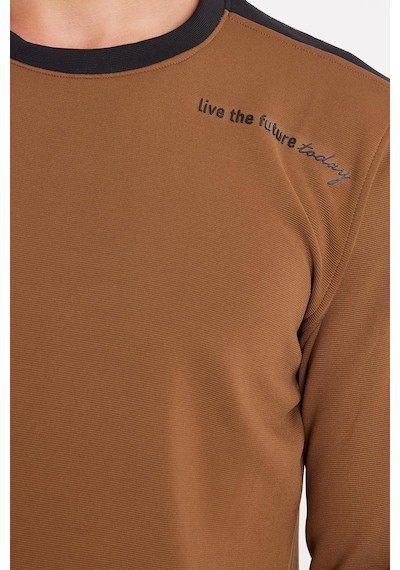 Tudors Erkek Standart Fit Pamuklu Jakarlı Bisiklet Yaka Baskılı Kahverengi Sweatshirt-35762 Kahverengi Tudors Erkek Standart Fit Pamuklu Jakarlı Bisiklet Yaka Baskılı Kahverengi Sweatshirt-35762 Kahverengi