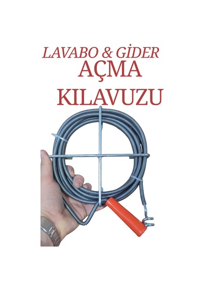 5 Metre Gider Açma Kılavuzu Pissu Kanal Açma Spirali Tuvalet Açma Teli 5m Lavabo Gider Temizleyici