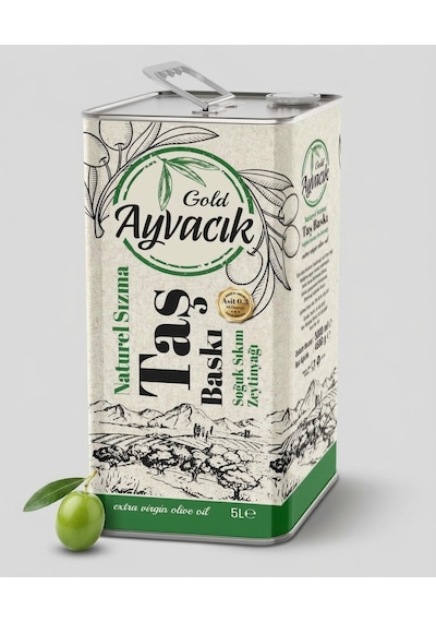 Gold Ayvacık Natürel Soğuk Sıkım Sızma Erken Hasat 5l 4800gr Zeytinyağı