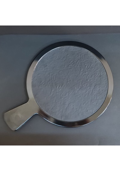 Melamin Pizza Ve Sunum Tabağı Saplı Siyah Servis Tabağı 33 Cm Siyah