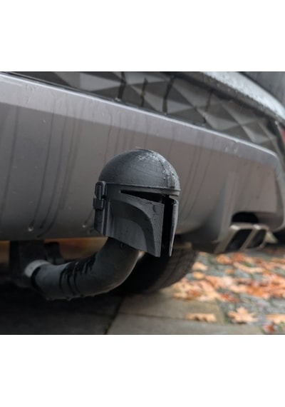 Mandalorian Temalı 3d Yazıcı Çeki Demiri Kapağı - Star Wars Araç Aksesuarı