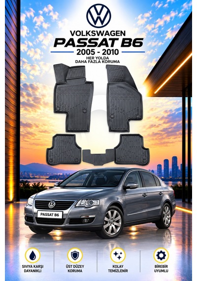 Volskwagen Passat B6 2005-2010 Aracınıza Özel Üretim Havuzlu Paspas Takımı A+ -mod-