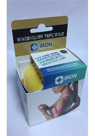 Iron Tape Kinesio  Bandı 5 Metre X 5 Cm Sarı