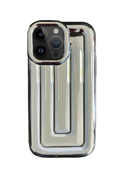 Apple Uyumlu iPhone 14 Pro Max Rudra Seri Labirent Desen 3d Metalik Silikon Kapak