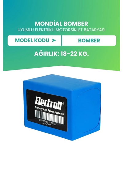 Mondial Bomber Uyumlu Batarya Ultra Yüksek Kapasite Lifepo4 48v 24ah Elektrikli Motosiklet Bataryası