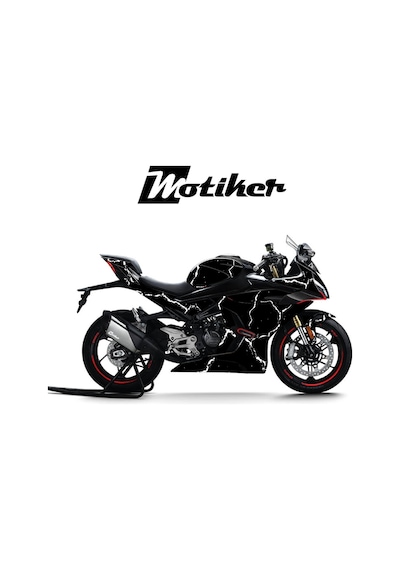 Cfmoto 450sr Kaplama Motosiklet Sticker Etiket Modeli Şimşek Desen Beyaz