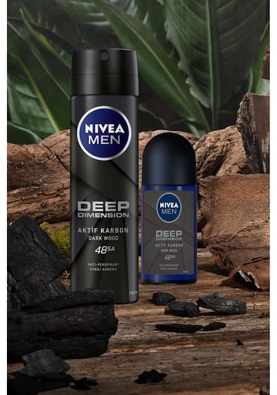 Nivea Men Deep Dimension Erkek Sprey Deodorant 3 x 150 ML