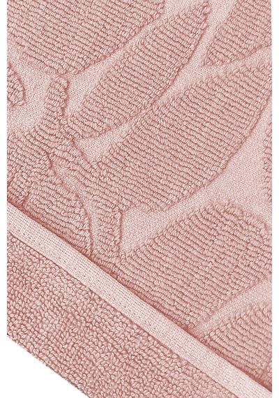 Buççin Online Mağaza Banyo Ayak Havlusu % 100 Pamuk Desenli 50x70 Cm Soft Pamuklu Pembe Çok Renkli
