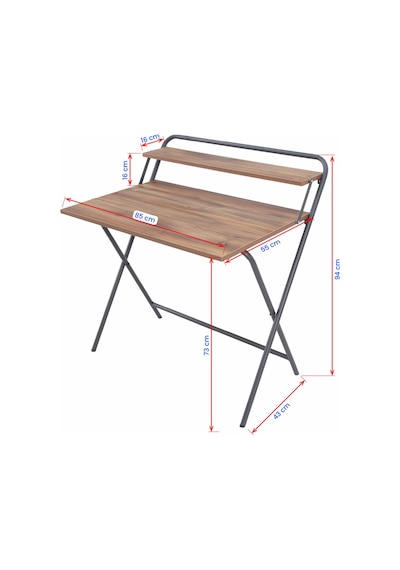 Arpelia Çalışma Masası Tam Katlanır 85x55x73 Cm Antrasit Arpelia Çalışma Masası Tam Katlanır 85x55x73 Cm Antrasit