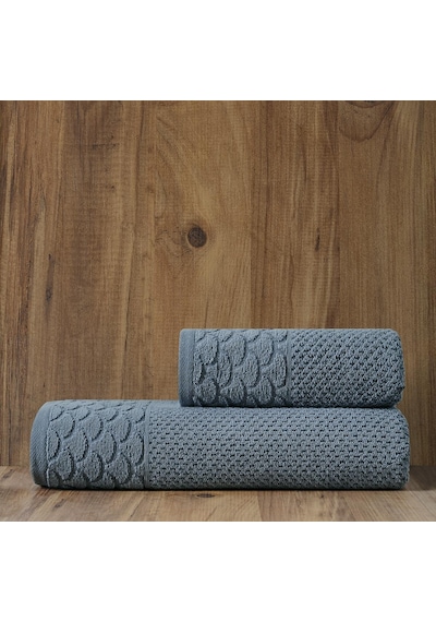 Soley Alana Extra Yumuşak Pamuklu Pirinç Örgü 2'li Havlu Seti HV.ALANA.2LISET