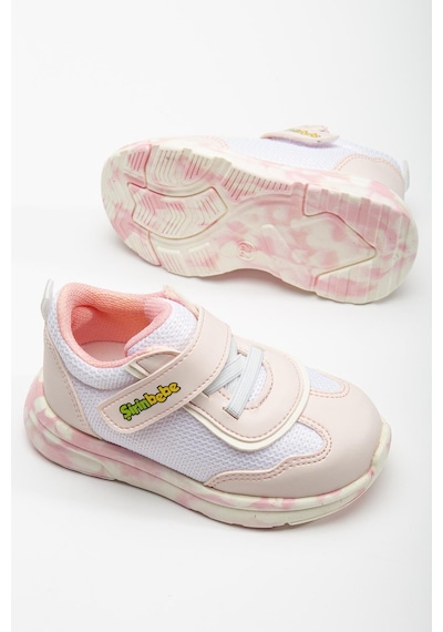 Şirin Bebe Şirinbebe Ortopedik Kız Bebek İlk Adım Spor Ayakkabı Pudra Cırtlı Anorak Malzeme-3708 Pudra