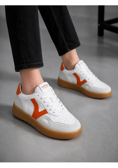 Lufian 121230058 Elsa Deri Unisex Sneaker Ayakkabı Turuncu