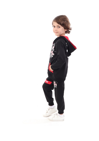 Toontoy Erkek Çocuk Baskılı Eşofman Takım Siyah Toontoy Erkek Çocuk Baskılı Eşofman Takım Siyah