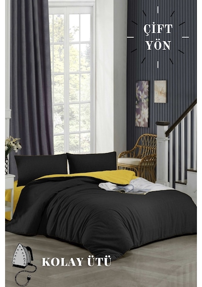 Ely Parker Kolay Ütü 200x200 Çift Kişilik Nevresim Takımı (Sarı Lastikli Çarşaf+Yorgan Kılıfı+Yastık Kılıfı) 200 x 200 Sarı - Siyah Ely Parker Kolay Ütü 200x200 Çift Kişilik Nevresim Takımı (Sarı Lastikli Çarşaf+Yorgan Kılıfı+Yastık Kılıfı) 200 x 200 Sarı - Siyah