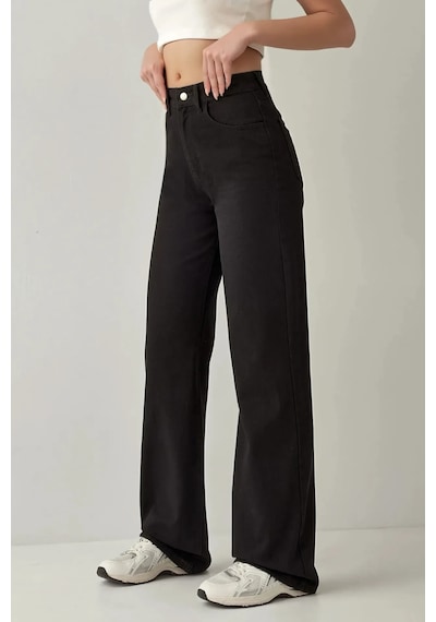 Hiccup Straight Fit Denim Pantolon Siyah