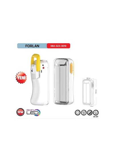 Horoz Forlan Ledli Işıldak Usb Şarjlı Beyaz Işık