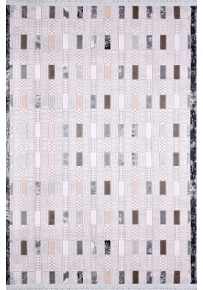 Çam Halı Crea Plus Stone Roxanne 17192 Krem Gri Modern Desenli Makine Halısı