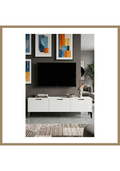 Kahveci.store Royal Tv Sehpası Suntalam Beyaz 160x35 22
