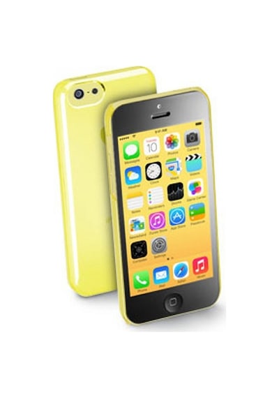 Cellular Line Apple Uyumlu iPhone 5c İle Boost Şeffaf Sert Kılıf Sarı Boostıph5cy Out