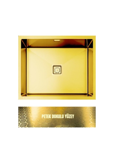 Gl General Neo 50 Gold Petek Dokulu Paslanmaz Çelik Eviye
