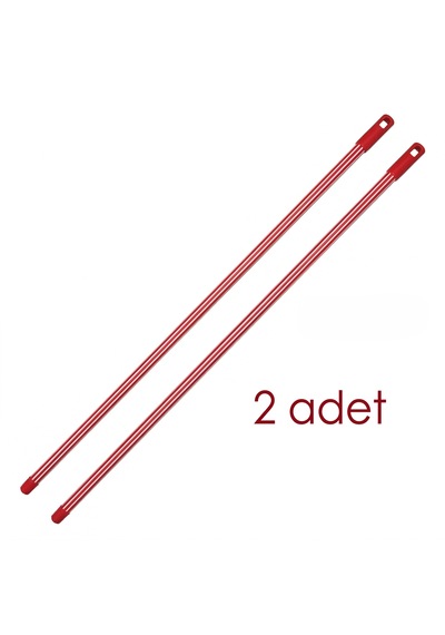 2 Adet 120 Cm Metal Fırça Sapı Dayanıklı Vidalı Temizlik Sapı