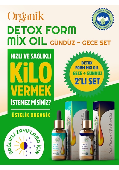 Mix Oil Gece-gündüz Diyet &  Yağı 100 Ml Organik Sertifikalı Soğuk Pres Bitkisel Karışım Katkısız Doğal 100 ML