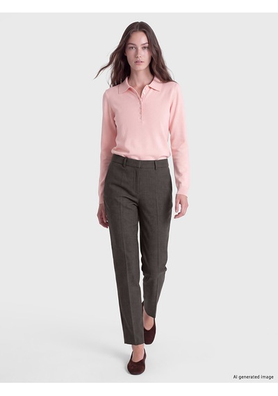 Lcw Modest Kahverengi Regular Fit Desenli Kadın Pantolon
