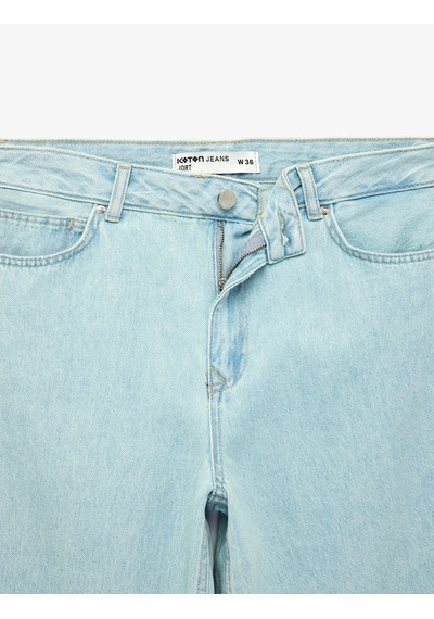Koton Pamuklu Paça Detaylı Rahat Kalıp Denim Bermuda Jort Açık İndigo 6sal40311md Koton Pamuklu Paça Detaylı Rahat Kalıp Denim Bermuda Jort Açık İndigo 6sal40311md