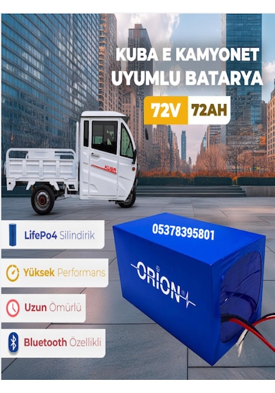 Kuba Elektrikli Kamyonet Uyumlu 72v 72ah Lifepo4 Lityum Akü Bluet