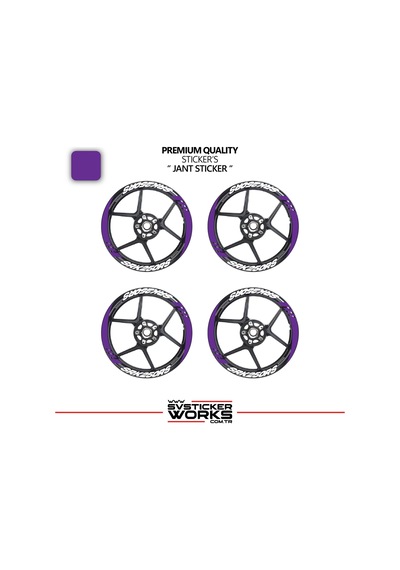 Rks Srk250rs Geniş Jant Kaplama Sticker Etiket Modeli 16lı Set Sticker Yüksek Kalite