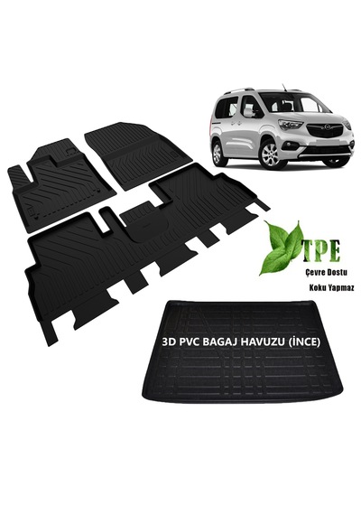 Opel Combo Paspas Bagaj Havuzu Set 2019 2020 2021 2022 2023
