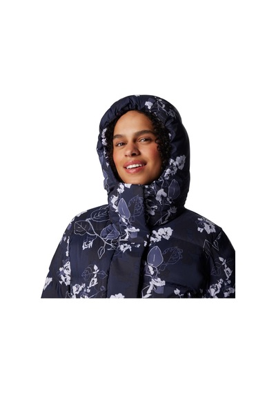 Columbia Boundless Days Print Long Down Kadın Mont Lacivert